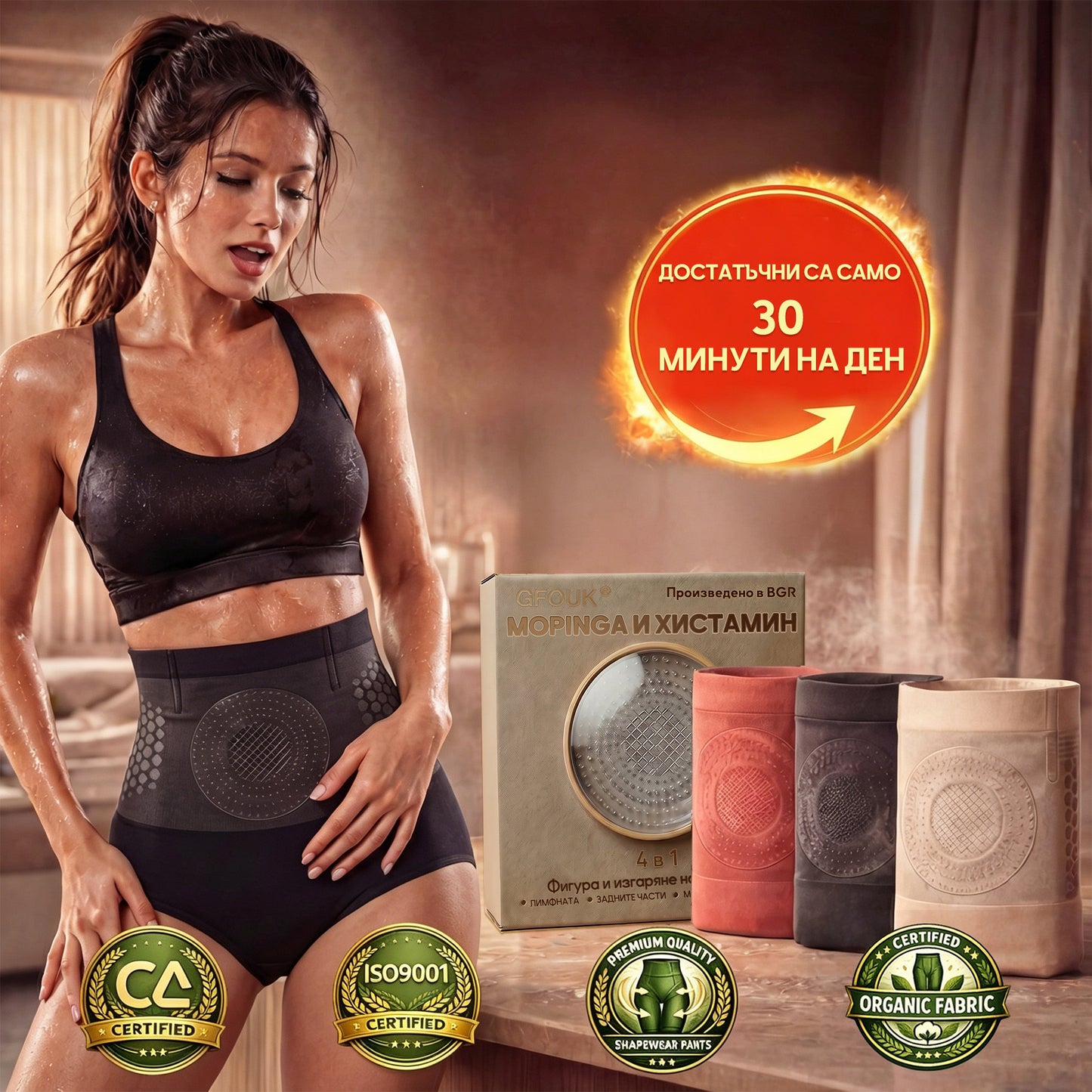 🍌Официален магазин на марката |🍀🍀 GFOUK® 2026 MORINGA И BERBERINE 4 В 1 МИКРОЧАСТИЧНО ОФОРМЯНЕ И ШОРТИ ЗА ИЗГАРЯНЕ НА МАЗНИНИ✅